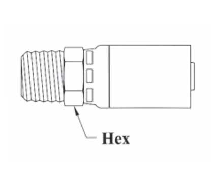 CS35-6X6 by Couplamatic | VARI-CRIMP Coupling | 3/8" Hose ID x R-3/8-19 Thread BSPT Male Pipe Solid | 3/8" BSPT | Straight | Trivalent Zinc Plating | Replaces: 6T56V