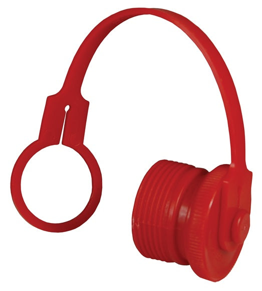 8CVVDP by Dixon Valve | Hydraulic Quick Disconnect Coupling | CVV-Series | European Interchange Dust Plug | Fits 1" Body Size | Red | Plastic