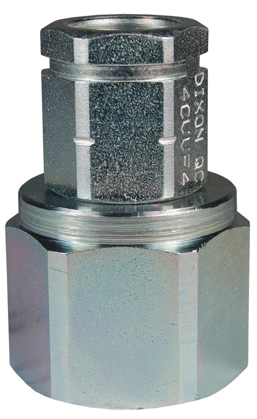 10CVVBF10 by Dixon Valve | Hydraulic Quick Disconnect Coupling | CVV-Series | 1-1/4" Female BSPP x 1-1/4" European Interchange | Socket | Nitrile Seal | Steel