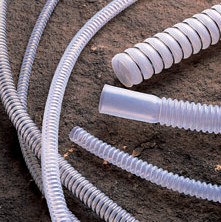 3500378-75 CONTEF™ by NewAge | Unreinforced Convoluted PTFE Tubing | 5/8" ID x 0.66" OD x 0.023" Wall | White | 100ft
