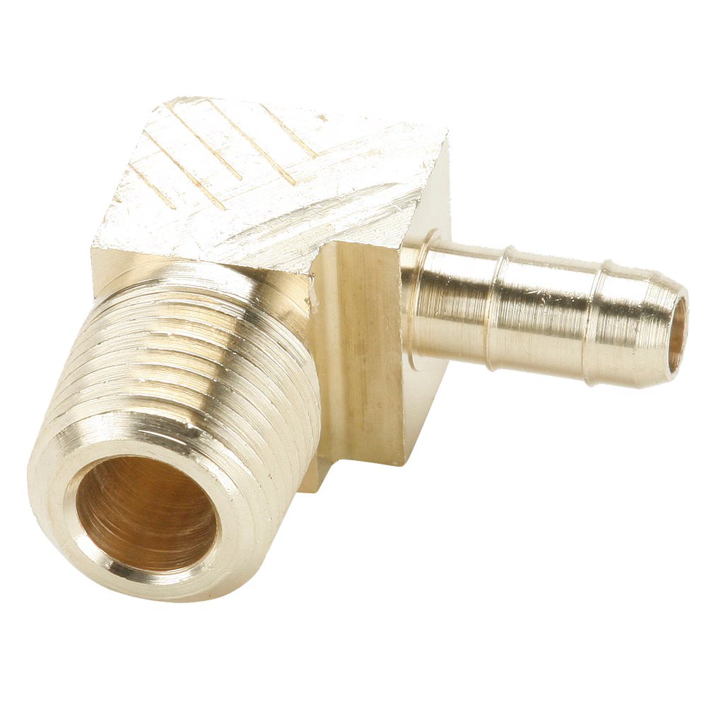 229-8-6 by Parker | Dubl-Barb® Fittings | 1/2" Tube OD x .375" Tube ID x 3/8" Male Pipe Thread | 90° Elbow | Brass | Pack of 25