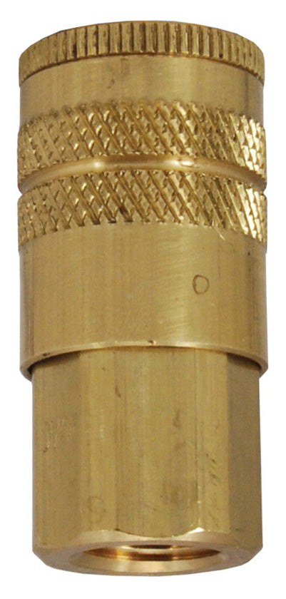 DC2021 Air Chief by Dixon Valve | Pneumatic Industrial Interchange Coupler/Socket | Semi-Automatic | 1/8" Female NPT x 1/4" Body Size | Brass