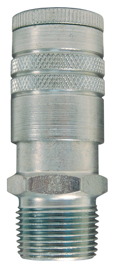 DC906 Air Chief by Dixon Valve | Pneumatic Industrial Interchange Coupler/Socket | Semi-Automatic | 3/4" Male NPT x 1/2" Body Size | Steel