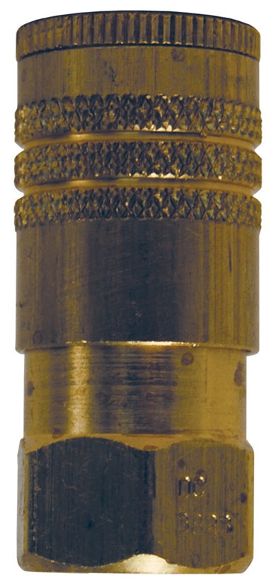 DC38 Air Chief by Dixon Valve | Pneumatic ARO Speed Interchange Coupler/Socket | 1/4" Female NPT x 1/4" Body Size | Brass