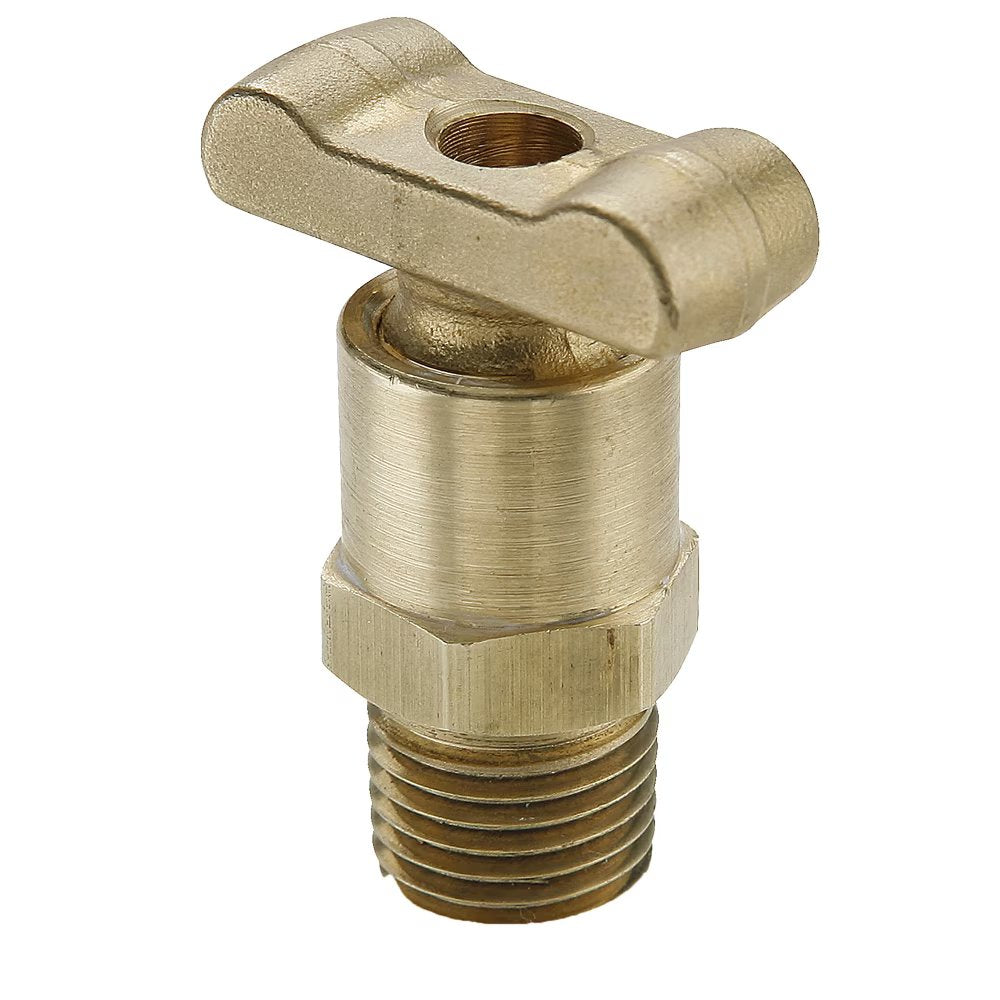 DC603-4 by Parker | Drain Cock | 1/4" Male Pipe Thread | 5/8" Hex | 1.54" Length | Brass | Pack of 25