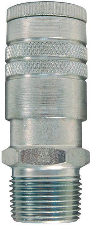 DC504 Air Chief by Dixon Valve | Pneumatic Automotive Interchange Coupler/Socket | Semi-Automatic | 1/2" Male NPT x 3/8" Body Size | Steel