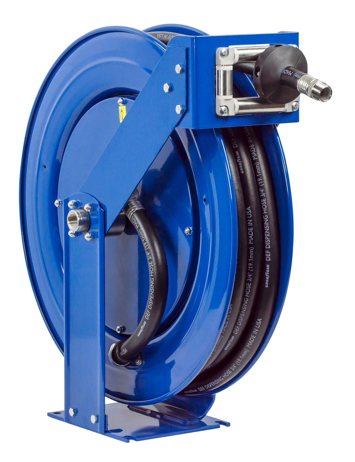 TSH-N-550-DF-BBX by Coxreels | T-DEF Series | 300 PSI Spring Driven Hose Reel for DEF | 3/4" Hose ID, 3/4" FNPT Inlet x 3/4" MNPT Hose End | Steel | 50ft EPDM Hose Included