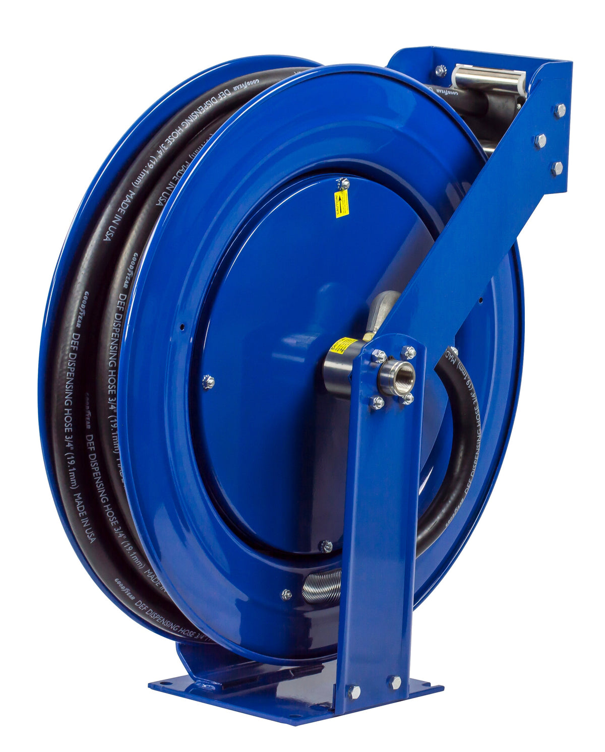 TSH-N-550-DF-BBX by Coxreels | T-DEF Series | 300 PSI Spring Driven Hose Reel for DEF | 3/4" Hose ID, 3/4" FNPT Inlet x 3/4" MNPT Hose End | Steel | 50ft EPDM Hose Included