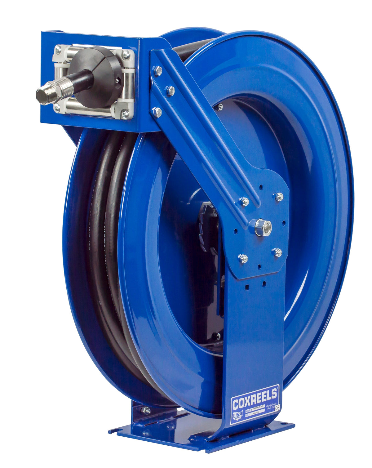 TSH-N-550-DF-BBX by Coxreels | T-DEF Series | 300 PSI Spring Driven Hose Reel for DEF | 3/4" Hose ID, 3/4" FNPT Inlet x 3/4" MNPT Hose End | Steel | 50ft EPDM Hose Included