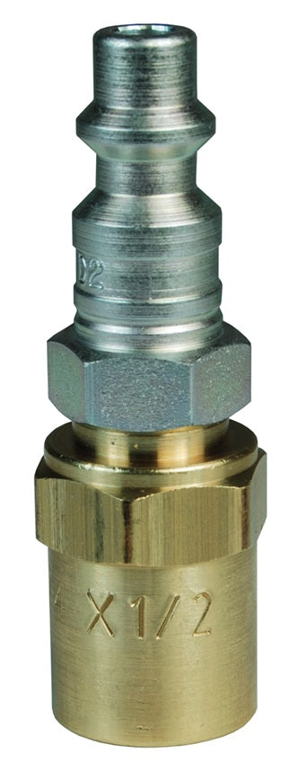 D2H2 by Dixon Valve | Pneumatic Quick Disconnect Coupling | DF-Series | Reusable Hose Barb | 5/8" Hose OD | 1/4" Hose ID x 1/4" Industrial Interchange | Plug | Steel