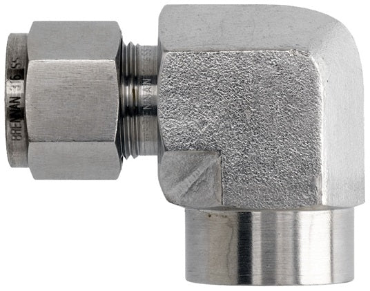 12-DFE-8 by Dixon Valve | Instrumentation Fitting | Female 90° Elbow | 1/2" Female NPT x 3/4" Tube OD | 316 Stainless Steel