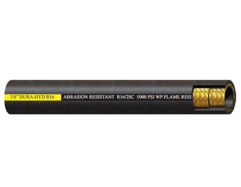 1/2" DH16 by Couplamatic | DURA-HYD Abrasion Resistant | Extra Hi-Pressure Hydraulic Hose | SAE 100R16/2SC | 1/2" ID | 300ft
