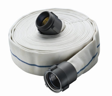 DJ150NPSHX50 by Kuriyama | DJ Series | Double Jacket Contractor Grade Layflat Hose Assembly | 1-1/2" Size | 1-1/2" Male NPSH x 1-1/2" Female NPSH | 50ft Length