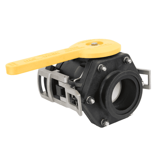 DM300DCF by Banjo | Manifold Dry Disconnect Valve | 3" Flanged Female Dry-Mate with FKM (Viton) Seals | Opening Thru Ball: 3" | 150 PSI
