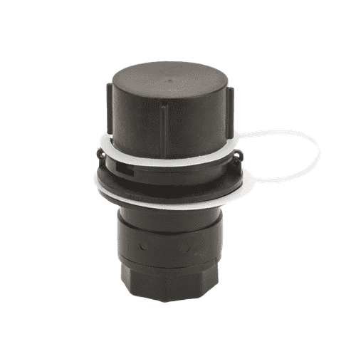 DPCMT100 by Banjo | Dry-Mate® Dry Disconnects for Male Dry Poppet Adapter with 2" Male Threaded Body | 1" Female NPT Threads with FKM (Viton) Seals | 150 PSI