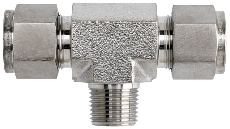 2-DTTM-2 by Dixon Valve | Instrumentation Fitting | Male Branch Tee | 1/8" Male NPT x 1/8" Tube OD | 316 Stainless Steel