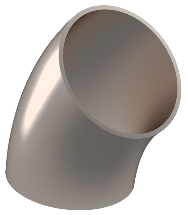 DVF-C100G1S Dixon Valve Vacuum Weld Fitting - Weld 45° Elbow for D-TORR Vacuum Fitting - 1" OD - 304 Stainless Steel