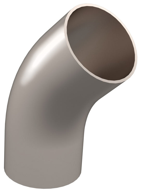 DVF-C300G1T Dixon Valve Vacuum Weld Fitting - Weld 45° Elbow with Tangent for D-TORR Vacuum Fitting - 3" OD - 304 Stainless Steel