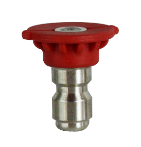 DX250030 Drexel Pressure by Midland | High Pressure Sprayer Nozzle | 0° Spray | 1/4" Quick Disconnect Plug | 3.0 GPM | Red | Stainless Steel