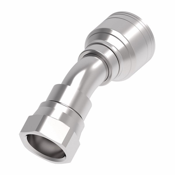 1AA12FJF10 Aeroquip by Danfoss | Female JIC 37° Swivel 30° Elbow Crimp Fitting | -12 Female JIC 37° Swivel x -10 Hose Barb | Steel