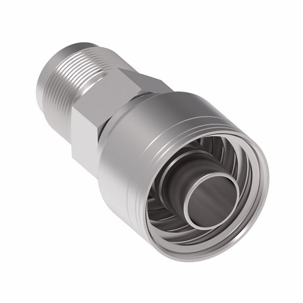 1AA6MS6 Aeroquip by Danfoss | Male SAE 45° Flare Rigid (MS) TTC Crimp Fitting | -06 Male SAE 45° Flare x -06 Hose Barb | Steel