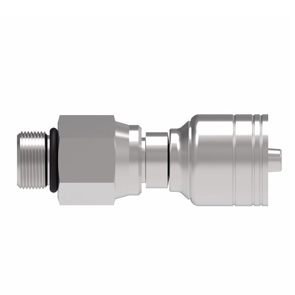 1AA10SB8TZ Aeroquip by Danfoss | Male ORB Straight Thread Swivel (With Sleeve) (SB) TCC Crimp Fitting | -10 Male O-Ring Boss x -08 Hose Barb | Zinc-Plated Nickel Steel