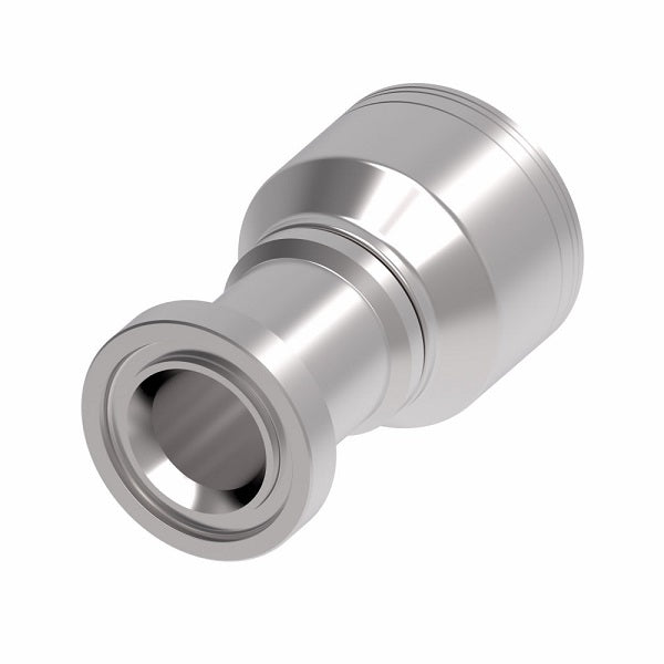 1A20FH20 Aeroquip by Danfoss | SAE Code 62 Flange (FH) Crimp Fitting | -20 Code 62 Flange x -20 Hose Barb | Steel