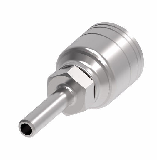 1A4TE4 Aeroquip by Danfoss | Standpipe Straight Tube (TE) TCC Crimp Fitting | -04 Standpipe x -04 Hose Barb | Steel