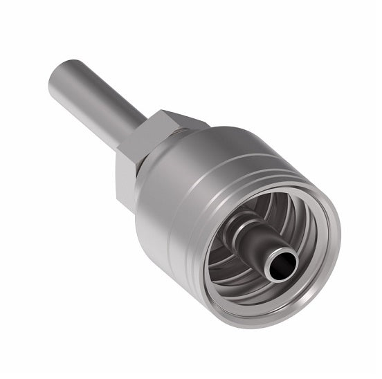 1A6TE6 Aeroquip by Danfoss | Standpipe Straight Tube (TE) TCC Crimp Fitting | -06 Standpipe x -06 Hose Barb | Steel