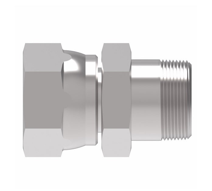 2018-4-4S Aeroquip by Danfoss | External Pipe/37° JIC Flare Swivel Adapter | -04 Male NPTF x -04 Female JIC | Steel