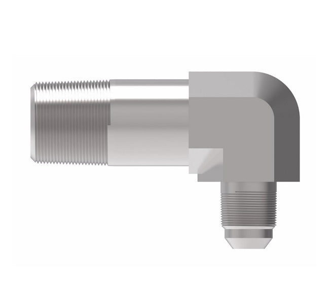 202411-6-6S Aeroquip by Danfoss | Extra Pipe/37° JIC Flare 90° Elbow Adapter | -06 Male NPTF x -06 Male 37° JIC Flare | Steel