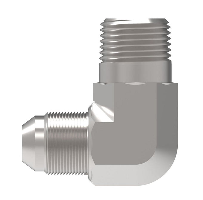 2024-6-8S Aeroquip by Danfoss | External Pipe/37° JIC Flare 90° Elbow Adapter | -06 Male NPTF x -08 Male 37° JIC Flare | Steel