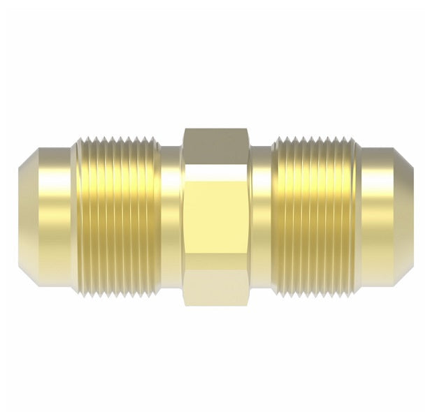 2027-20-20B Aeroquip by Danfoss | Male 37° JIC Flare Union Adapter | -20 Male 37° JIC Flare x -20 Male 37° JIC Flare | Brass