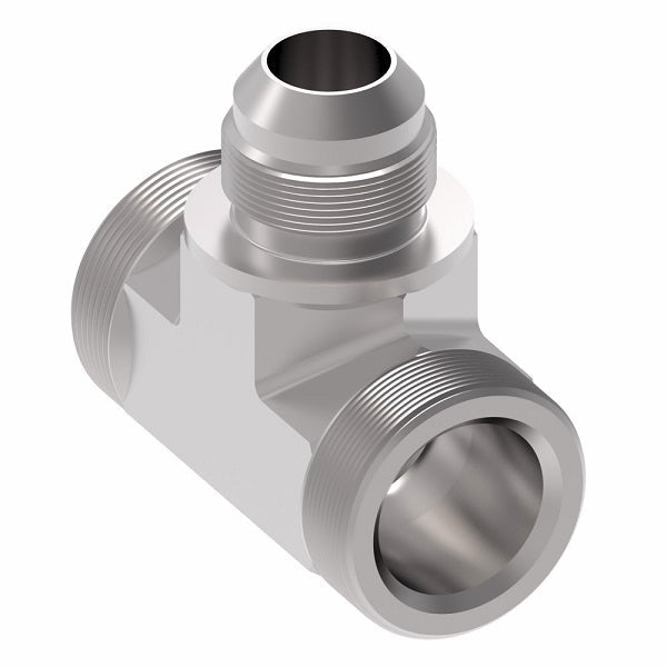 202901-16-16S Aeroquip by Danfoss | Internal Pipe/37° JIC Flare Branch Tee Adapter | -16 Female NPTF x -16 Female NPTF x -16 Male 37° JIC Flare | Steel