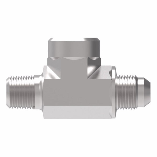 203103-4-6S Aeroquip by Danfoss | External Pipe/37° JIC Flare/Internal Pipe Branch Tee Adapter | -04 Male NPTF x -06 Male 37° JIC Flare x -04 Female NPTF | Steel