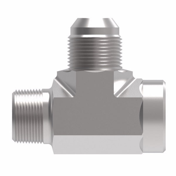203301-12-12S Aeroquip by Danfoss | External Pipe/Internal Pipe/37° JIC Flare Branch Tee Adapter | -12 Male NPTF x -12 Female NPTF x -12 Male 37° JIC Flare | Steel