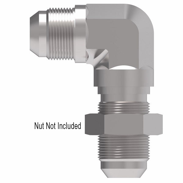 2043-1-12-12S Aeroquip by Danfoss | Male 37° JIC Flare Bulkhead/37° (JIC) Flare 90° Elbow Adapter (without Nut) | -12 Male 37° JIC Flare Bulkhead x -12 Male 37° JIC Flare | Steel