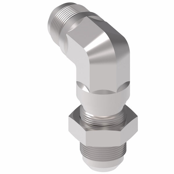 2043-16-16S Aeroquip by Danfoss | Male 37° JIC Flare Bulkhead/37° (JIC) Flare 90° Elbow Adapter | -16 Male 37° JIC Flare Bulkhead x -16 Male 37° JIC Flare | Steel