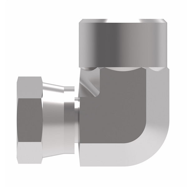 2048-4-8S Aeroquip by Danfoss | Internal Pipe Swivel (NPSM)/Internal Pipe 90° Elbow Adapter | -04 Female NPSM x -08 Female NPTF | Steel