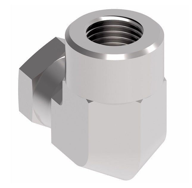 2048-4-4S Aeroquip by Danfoss | Internal Pipe Swivel (NPSM)/Internal Pipe 90° Elbow Adapter | -04 Female NPSM x -04 Female NPTF | Steel