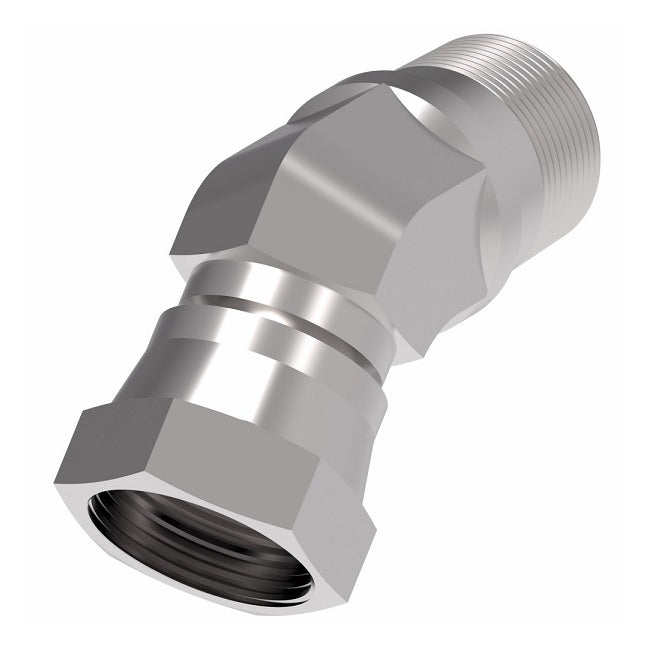 2049-8-6S Aeroquip by Danfoss | Internal Pipe Swivel (NPSM)/External Pipe 45° Elbow Adapter | -08 Female NPSM x -06 Male NPTF | Steel