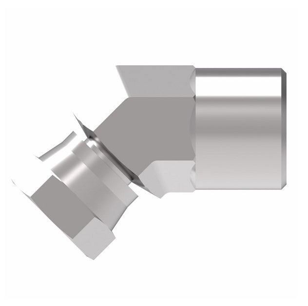 2050-20-20S Aeroquip by Danfoss | Internal Pipe Swivel (NPSM)/Internal Pipe 45° Elbow Adapter | -20 Female NPSM x -20 Female NPTF | Steel