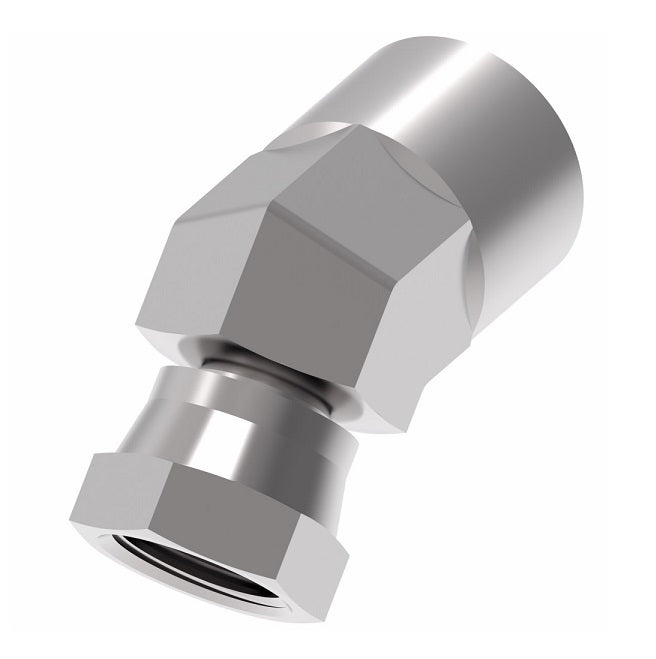 2050-4-6S Aeroquip by Danfoss | Internal Pipe Swivel (NPSM)/Internal Pipe 45° Elbow Adapter | -04 Female NPSM x -06 Female NPTF | Steel