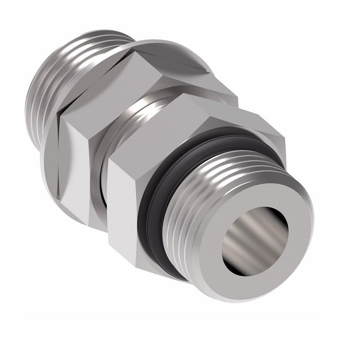 2220-10-10S Aeroquip by Danfoss | SAE O-Ring Boss/Adjustable SAE O-Ring Boss (ORB) Adapter | -10 Male SAE O-Ring Boss x -10 Male SAE O-Ring Boss | Steel