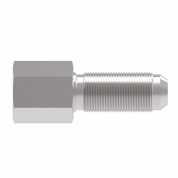 2239-1-8-10S Aeroquip by Danfoss | Internal Pipe/37° JIC Flare Bulkhead Adapter (without Nut) | -08 Female NPTF x -10 Male JIC | Steel