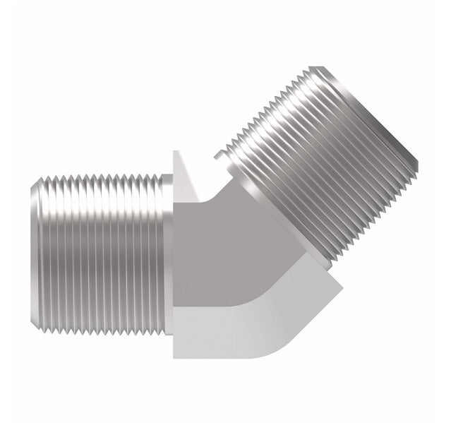 2247-6-4S Aeroquip by Danfoss | External Pipe 45° Elbow Adapter | -06 Male NPTF x -04 Male NPTF | Steel