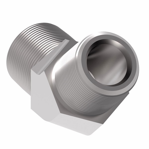 2247-8-8S Aeroquip by Danfoss | External Pipe 45° Elbow Adapter | -08 Male NPTF x -08 Male NPTF | Steel