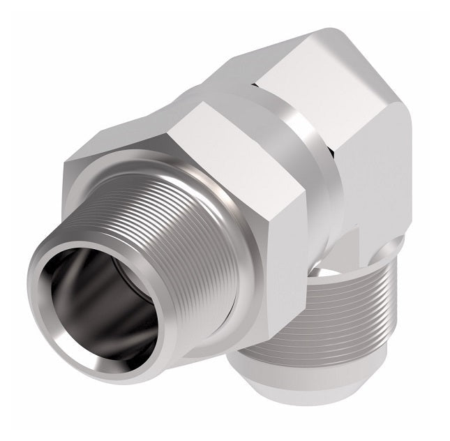 2249-8-10S Aeroquip by Danfoss | External Pipe Swivel/37° JIC Flare 90° Elbow Adapter | -08 Male NPTF Swivel x -10 Male 37° JIC Flare | Steel