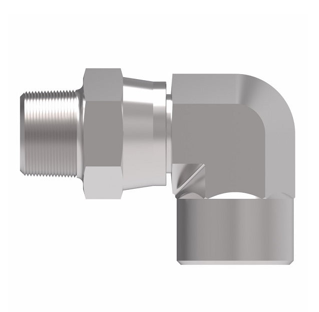 2252-12-12S Aeroquip by Danfoss | External Pipe Swivel/Internal Pipe 90° Elbow Adapter | -12 Male NPTF x -12 Female NPTF | Steel