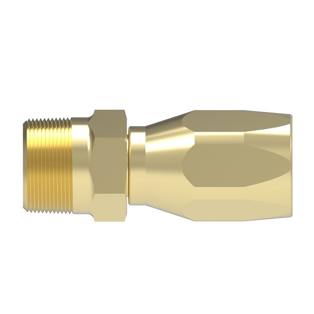 412-2-4B Aeroquip by Danfoss | Male Pipe 100R5 Reusable Hose Fitting (3 Piece) | -02 Male Pipe x -04 Reusable Hose End | Brass